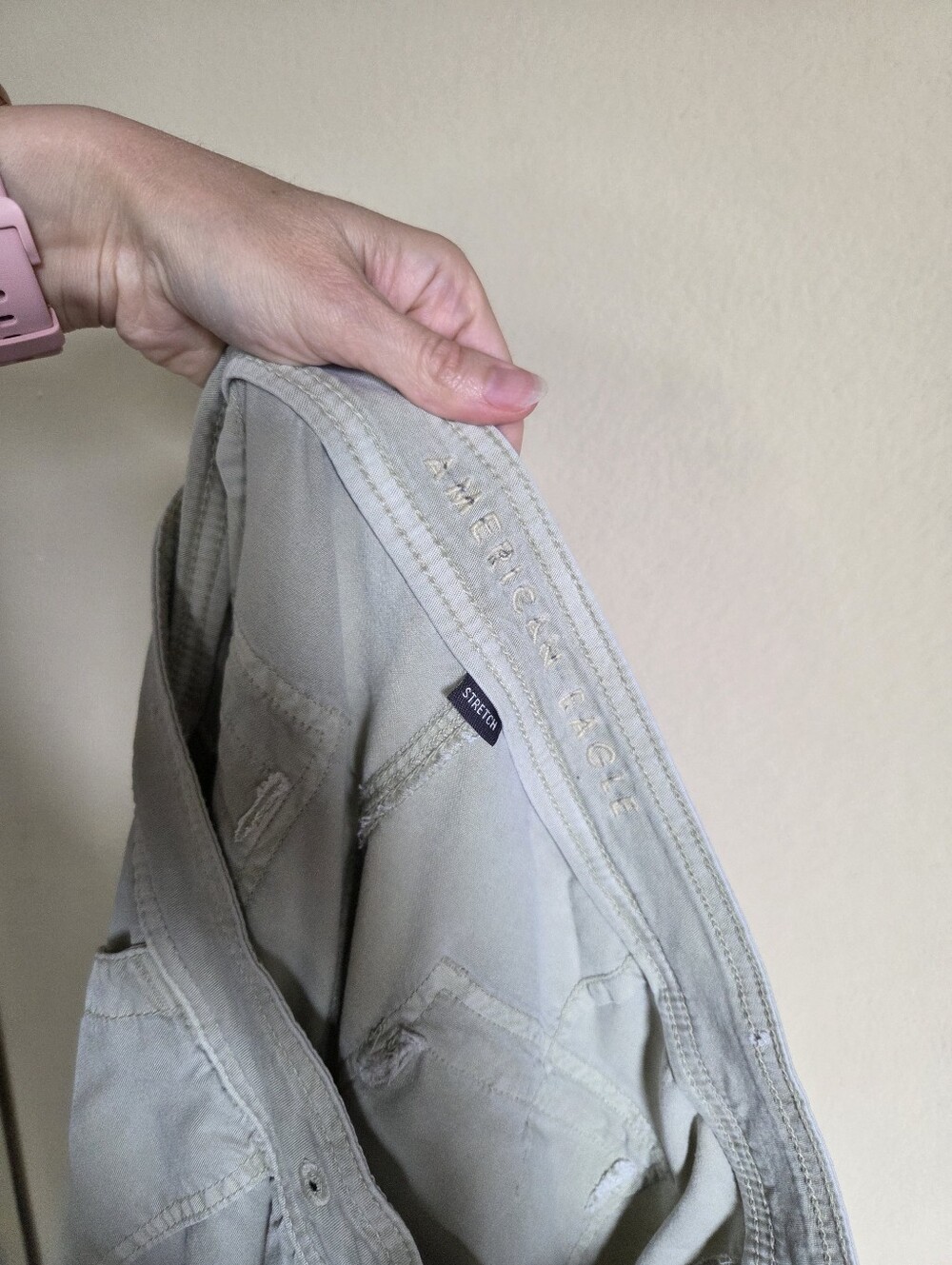 American Eagle Light Sage Green Lyocell Utility Cargo Pants - Picture 6 of 10